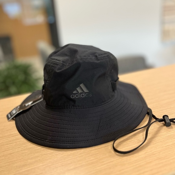 Adidas Bucket Hat Aeroready Victory Black S Small M Medium S/M New - Picture 2 of 6